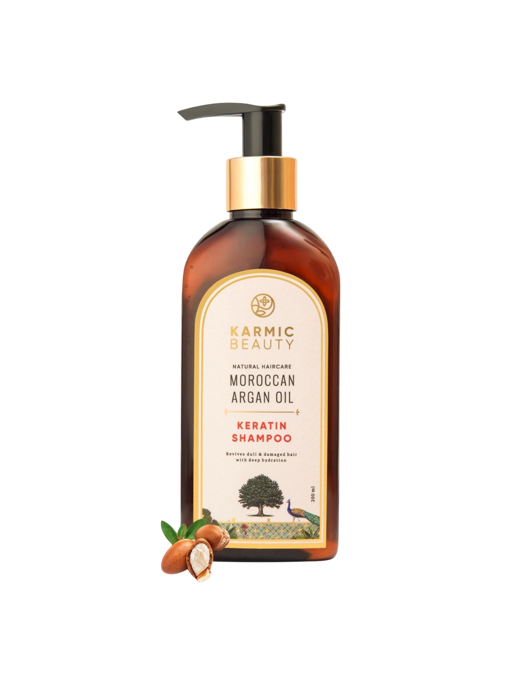 

KARMIC BEAUTY Moroccan Argan Oil Keratin Hair Shampoo - 200 ml, Transparent