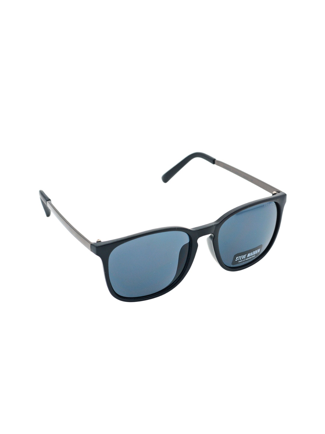 

Steve Madden Men Square Sunglasses with UV Protected Lens X17143, Black