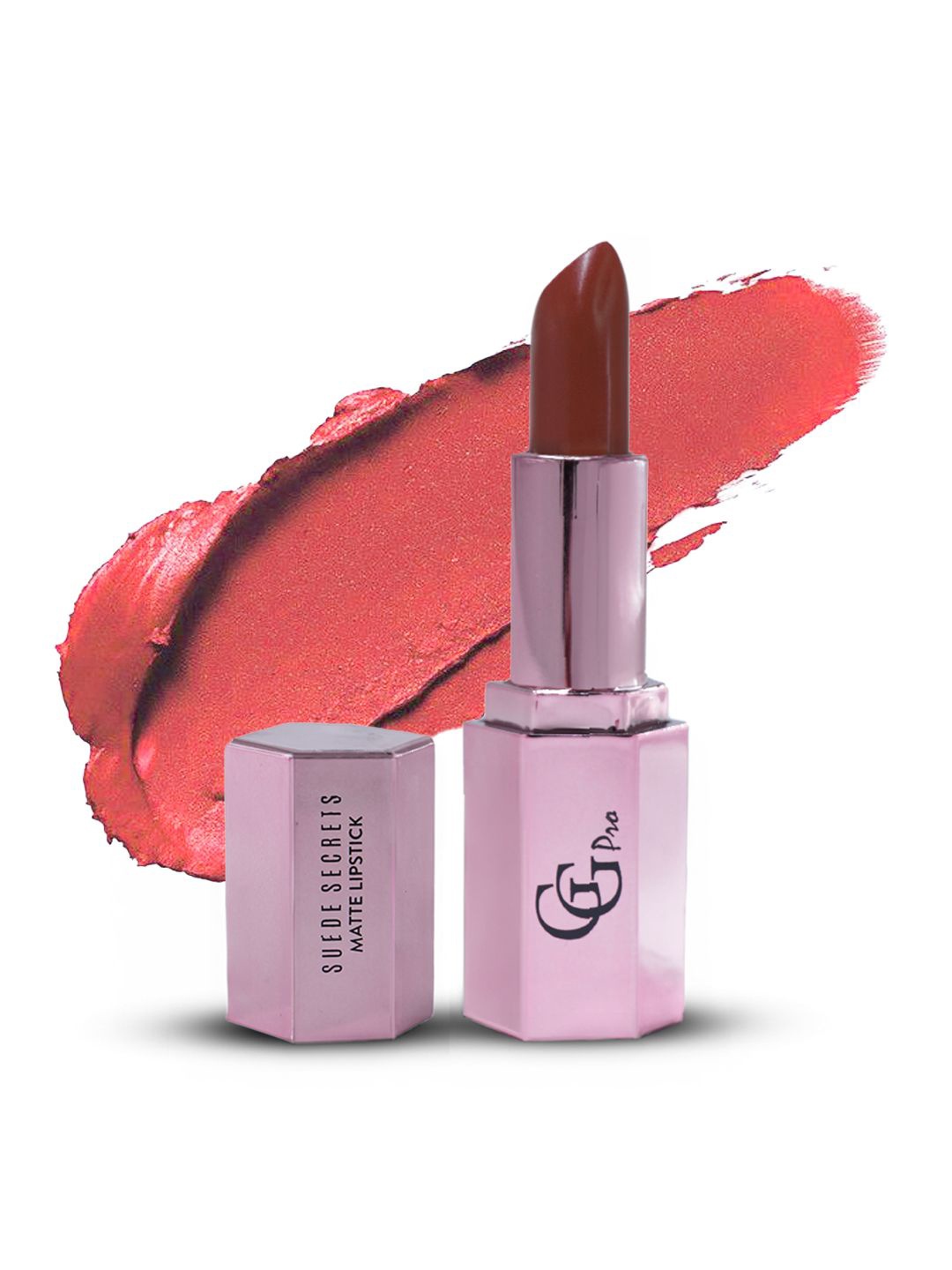 

Gorgeous Girl Suede Secrets Matte Finish Lipstick With Almond Oil 3.5g -Sweet Caramel 18, Pink