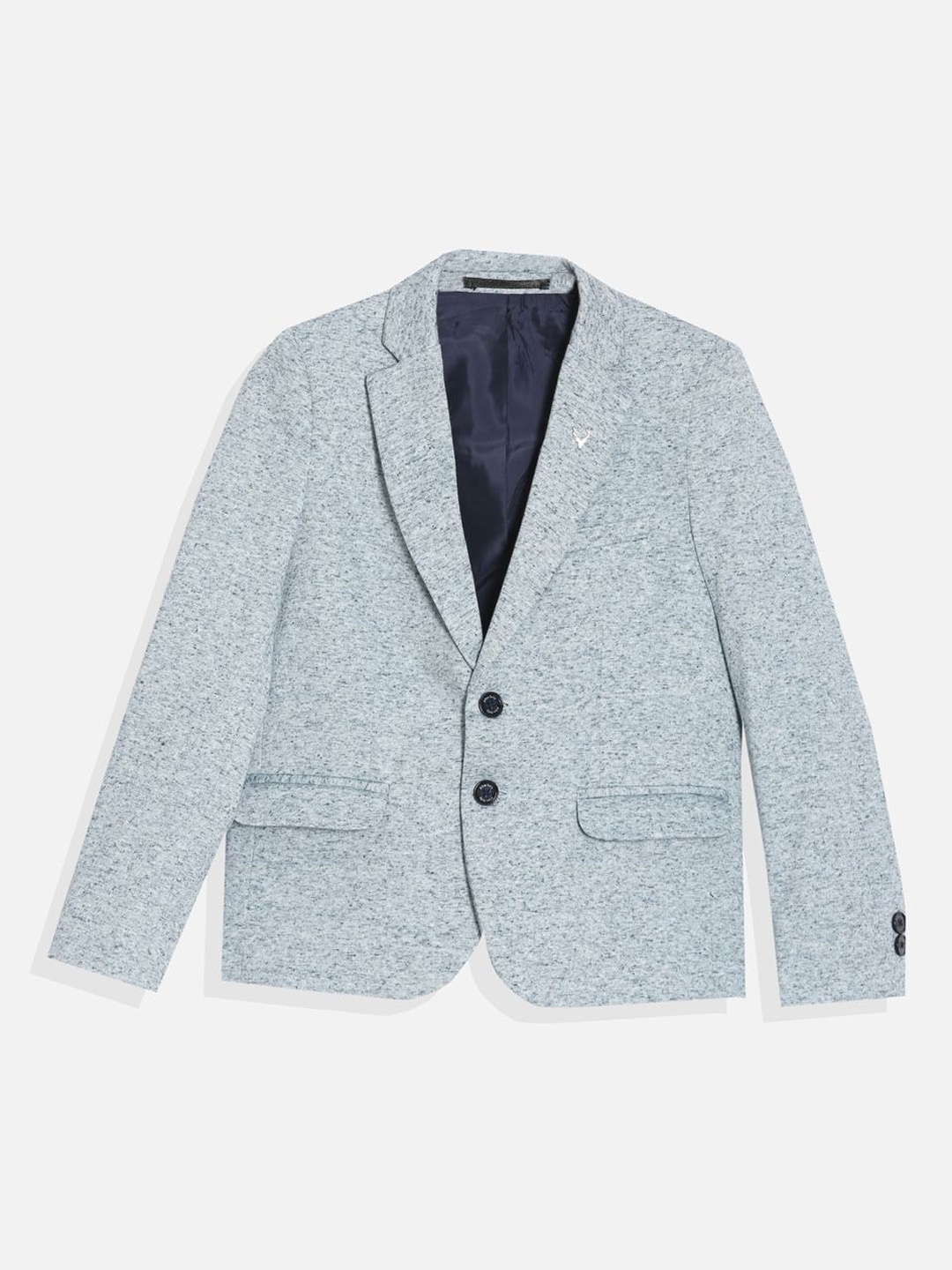 

Allen Solly Junior Boys Self Design Single-Breasted Blazer, Grey