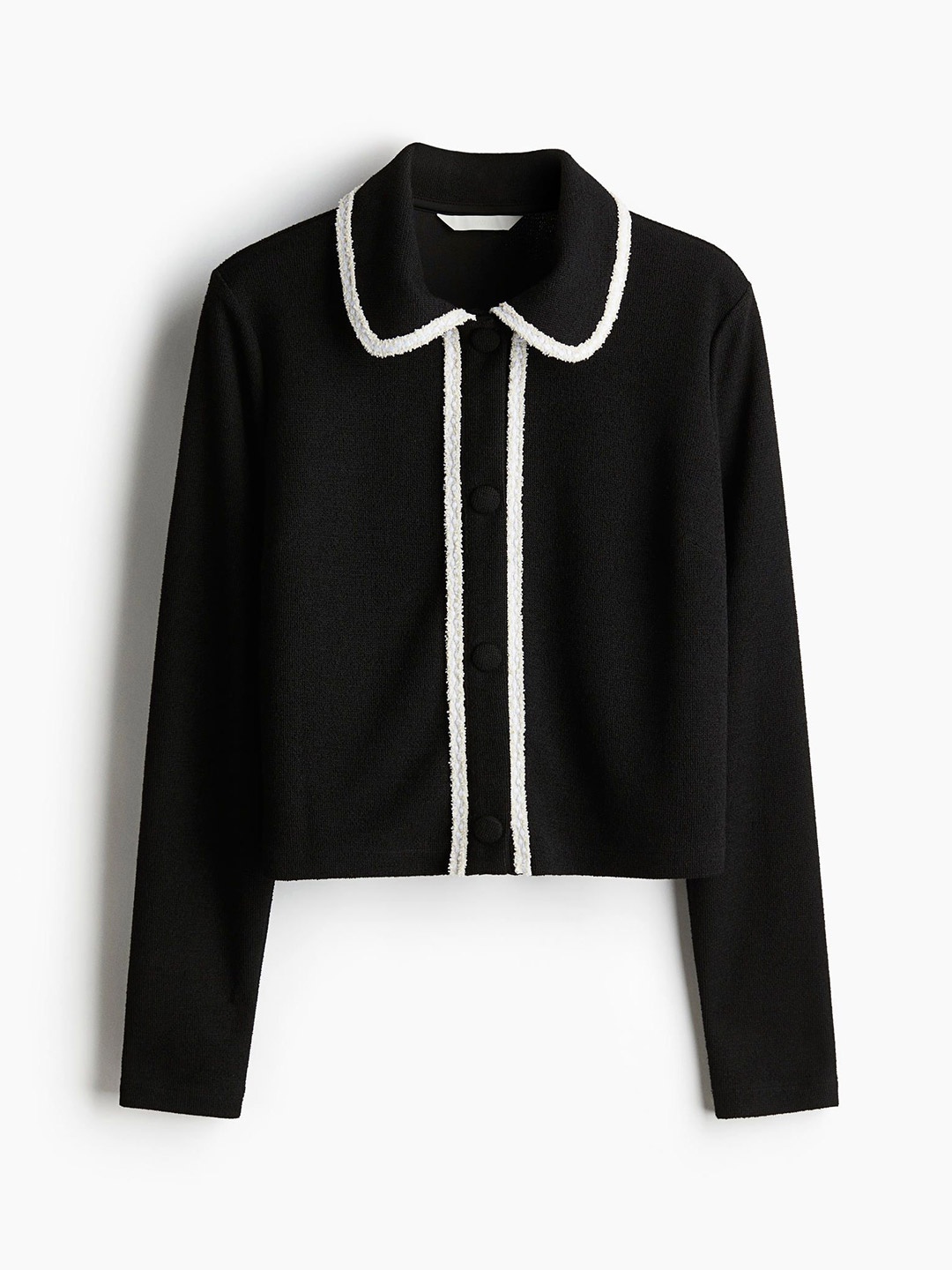 

H&M Collared Cardigan, Black