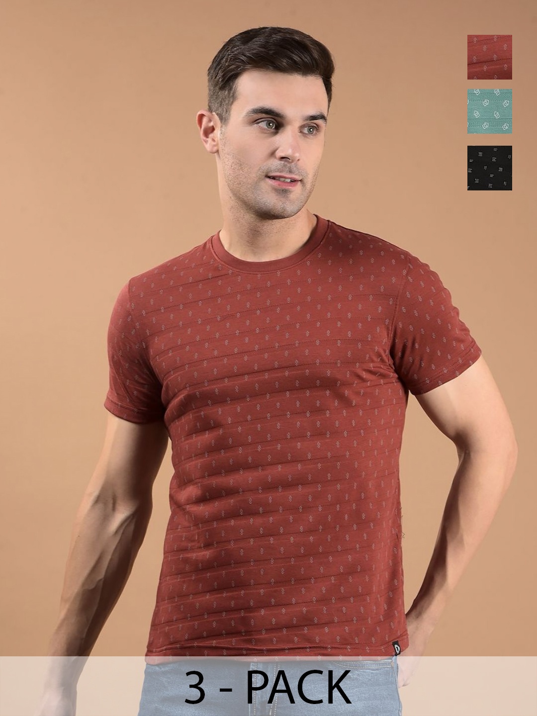 

Dollar Men 3 Printed Pockets T-shirt, Multi