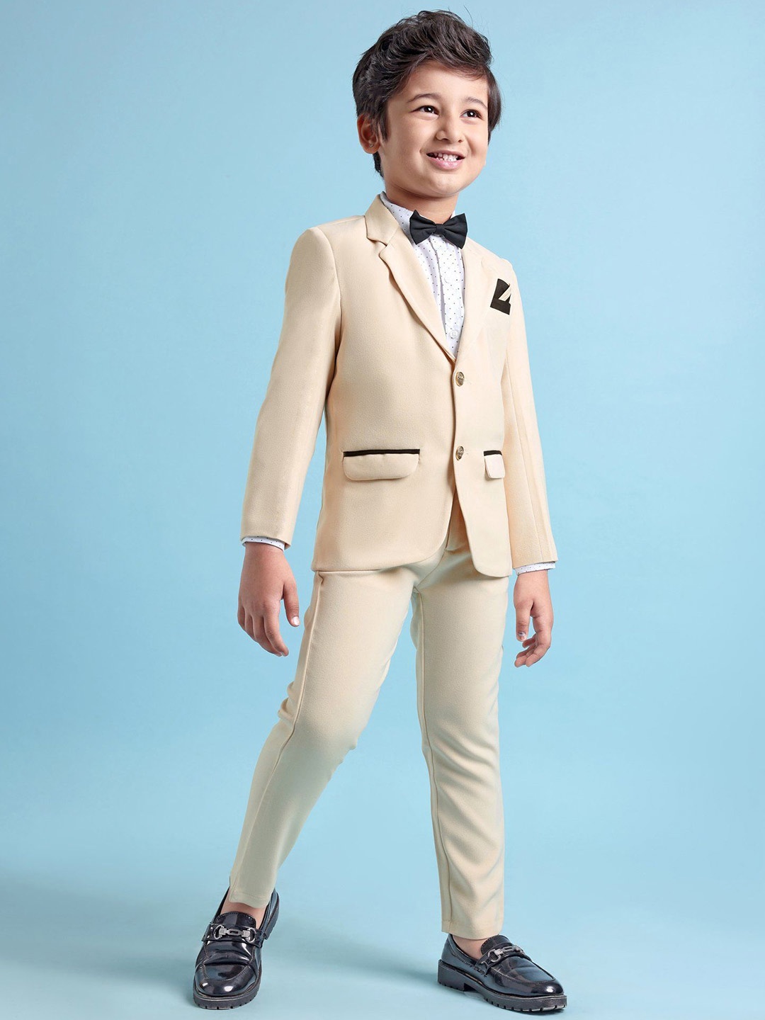 

Mark & Mia Boys Blue 4-Piece Suit, Beige
