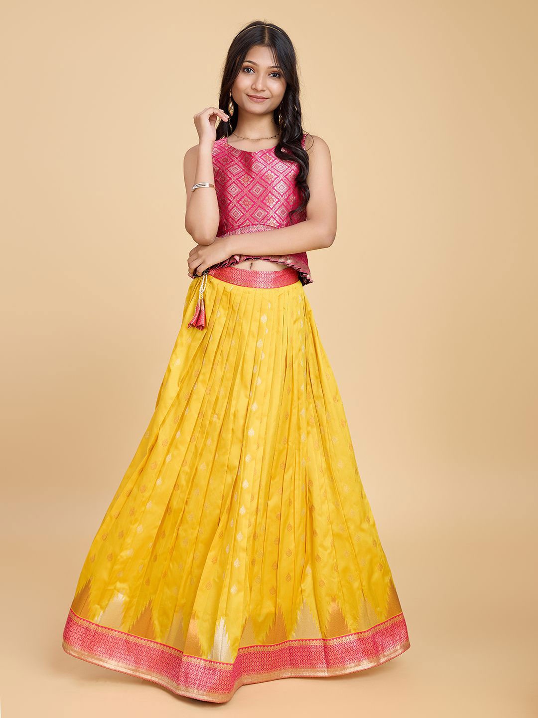 

Tasarika Girls Ready to Wear Lehenga &, Gold