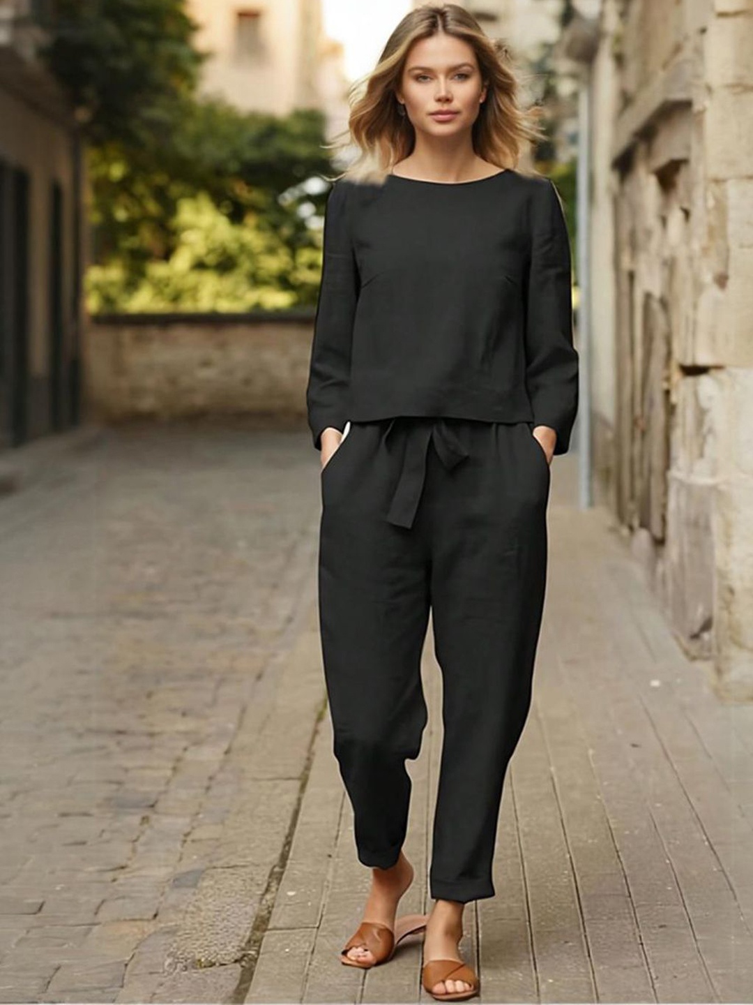 

StyleCast Top With Trouser Co-Ords, Black