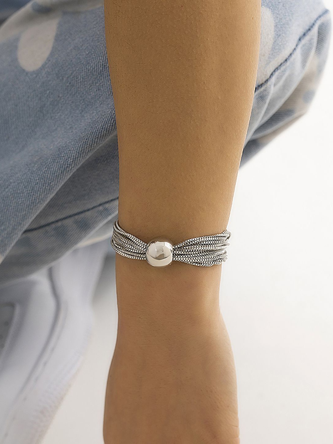 

StyleCast x Revolte Women Silver-Plated Multistrand Bracelet