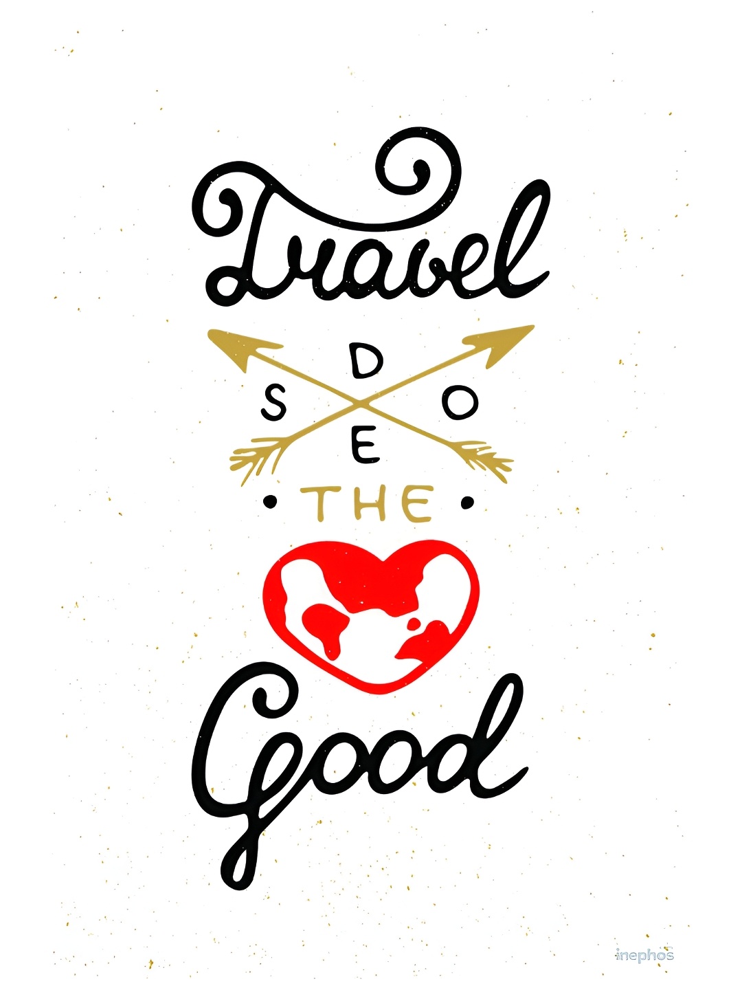 

Inephos Black & Red Travel Inspirational Vinyl Poster