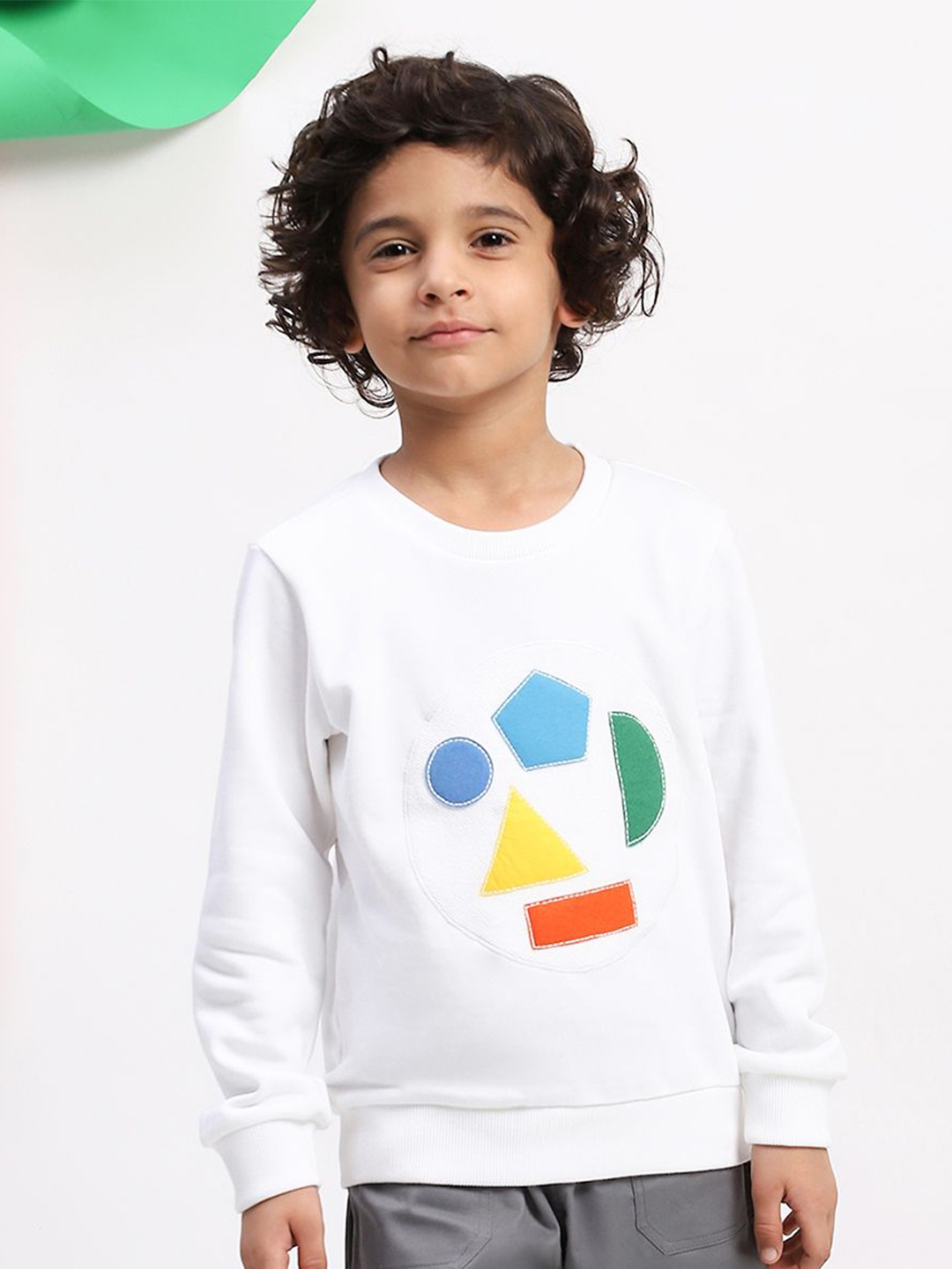 

SPUNKIES Boys Printed Pullover Sweatshirt, White