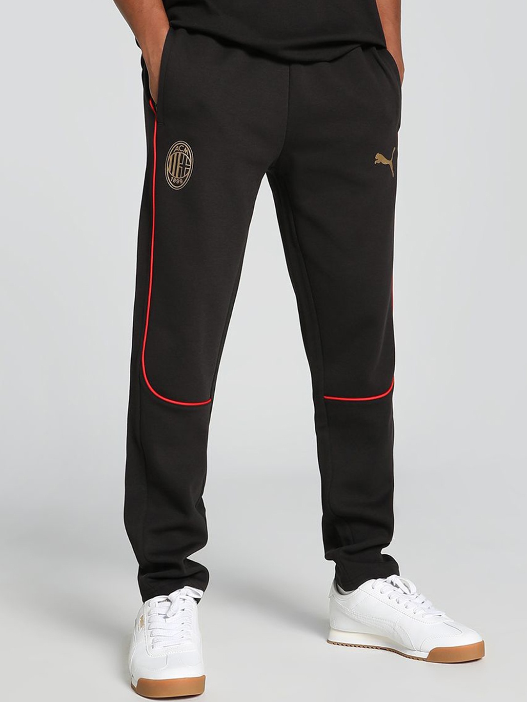 

Puma Ac Milan Men Slim-Fit Football Track Pants, Black