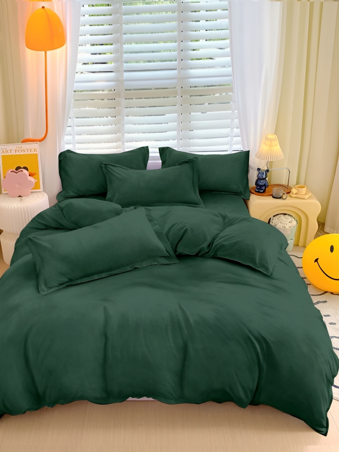 

BREVARD Green Double Duvet Cover