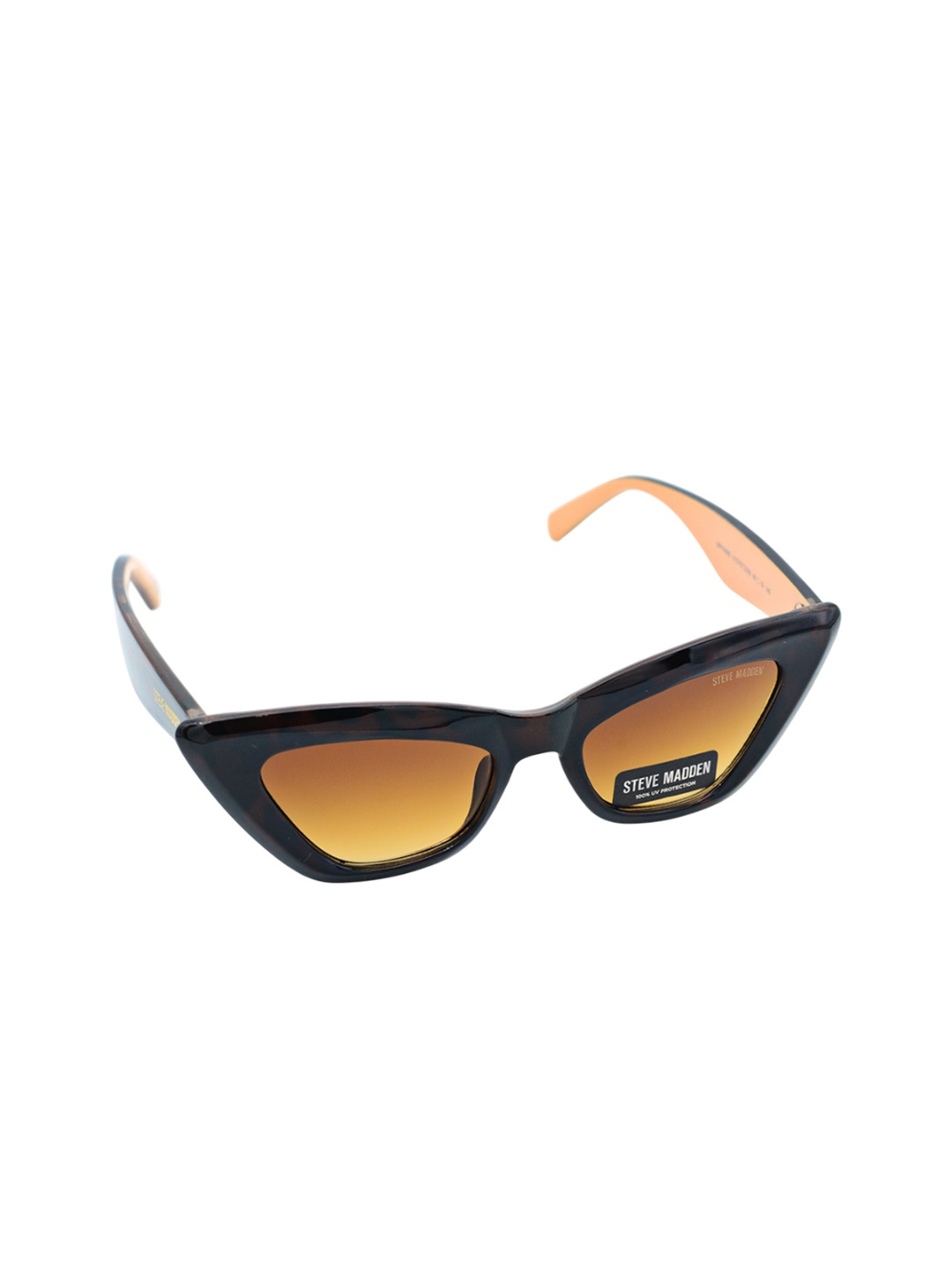 

Steve Madden Women Cateye Sunglasses with UV Protected Lens X17090, Brown
