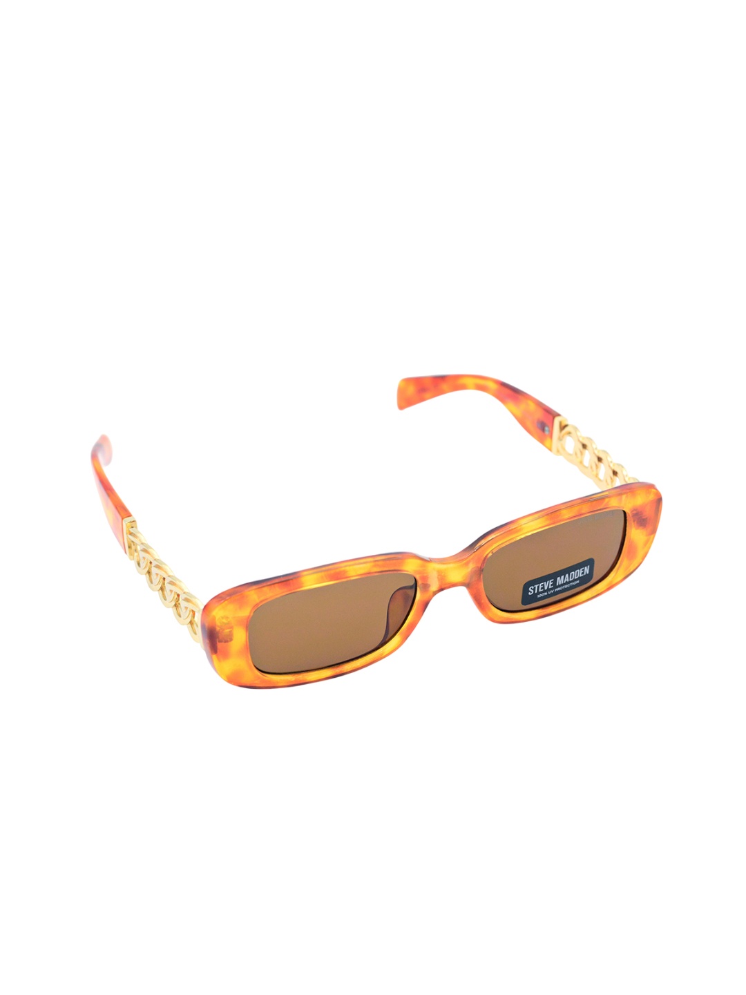 

Steve Madden Women Oval Sunglasses with UV Protected Lens X17006, Brown
