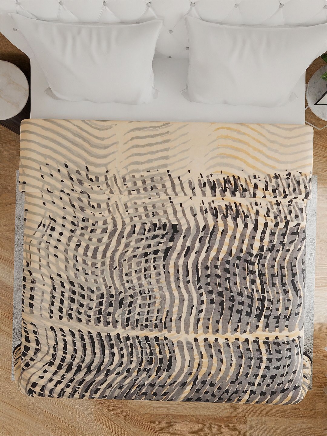 

Aura Beige & Black Mink Heavy Winter Double Bed Blanket