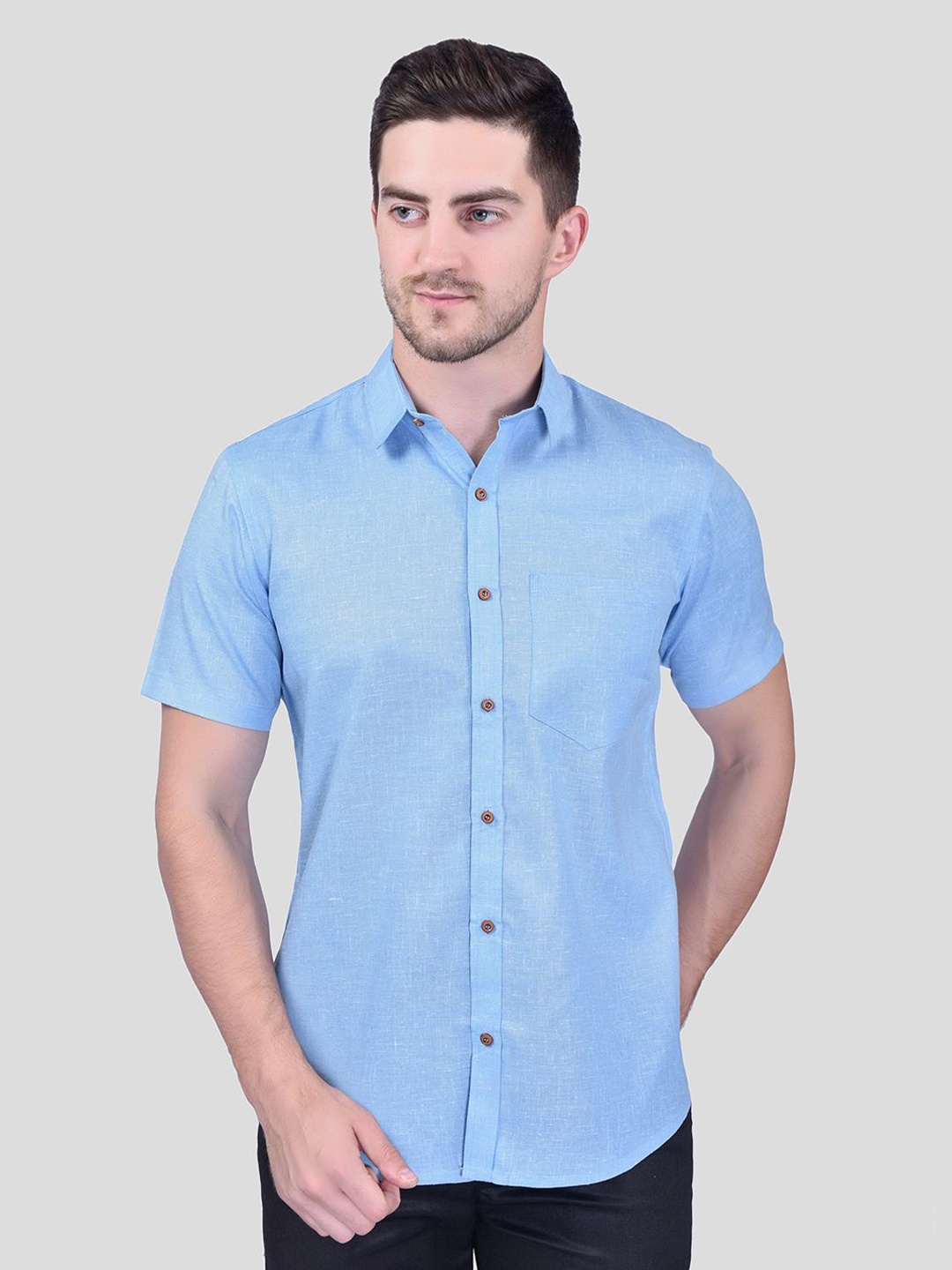 

PRINTINDIA Men Classic Opaque Casual Shirt, Blue