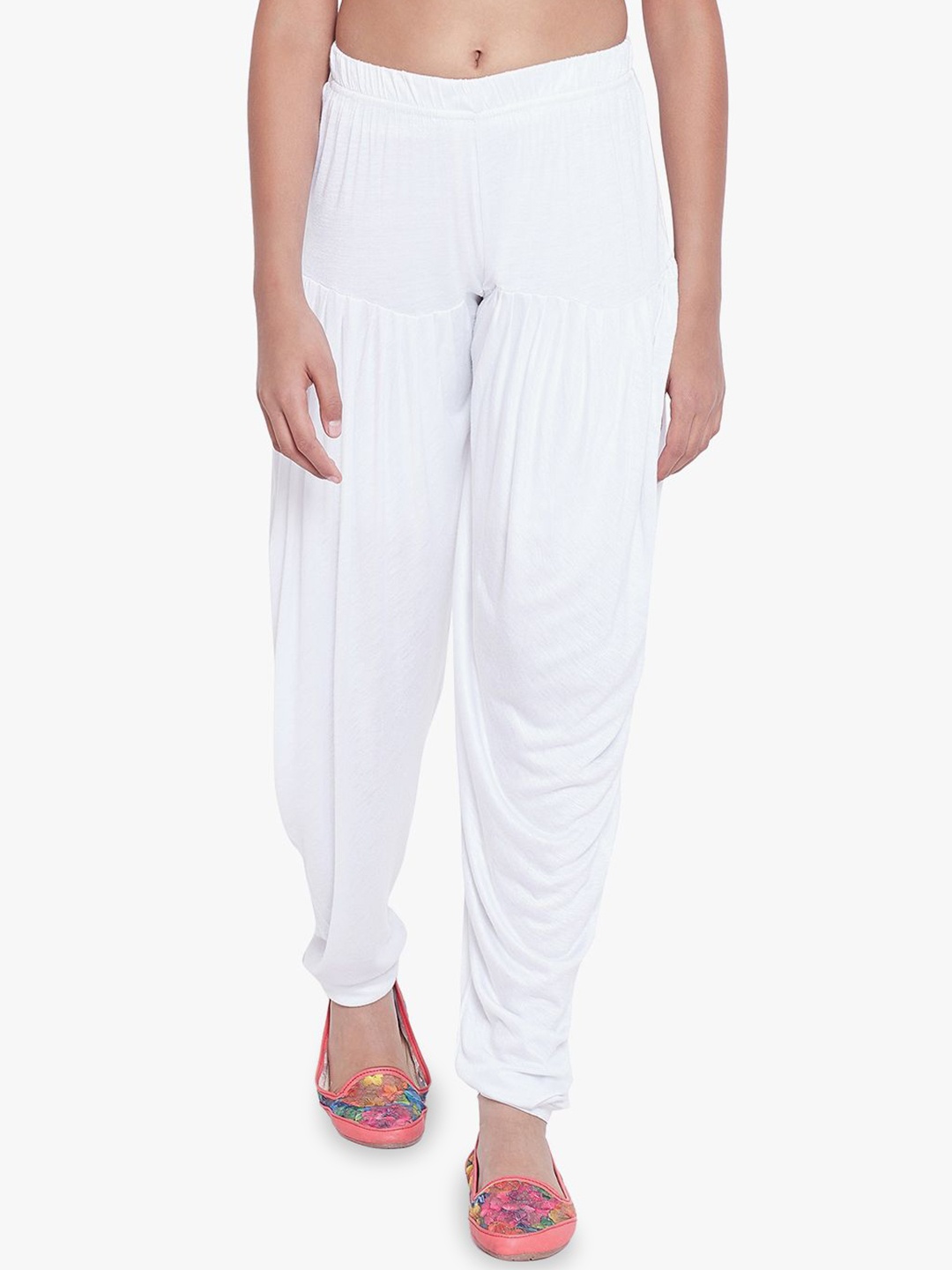 

THE PAJAMA FACTORY Girls Slip-On Dhotis Pant, White