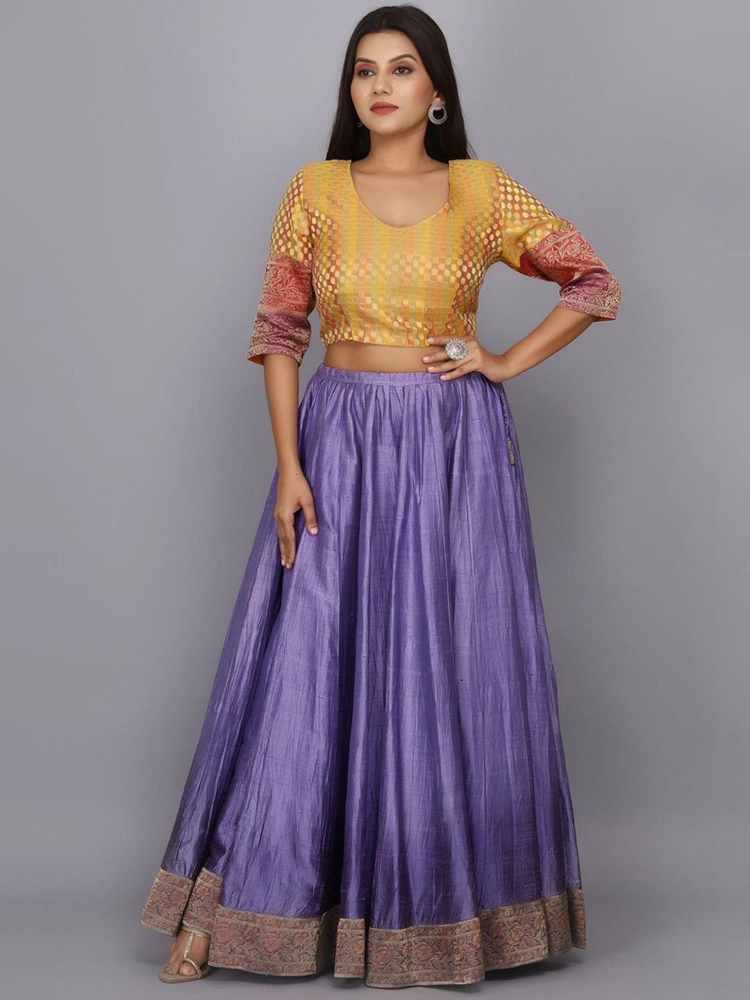 

Geroo Jaipur Ready to Wear Lehenga & Choli, Yellow