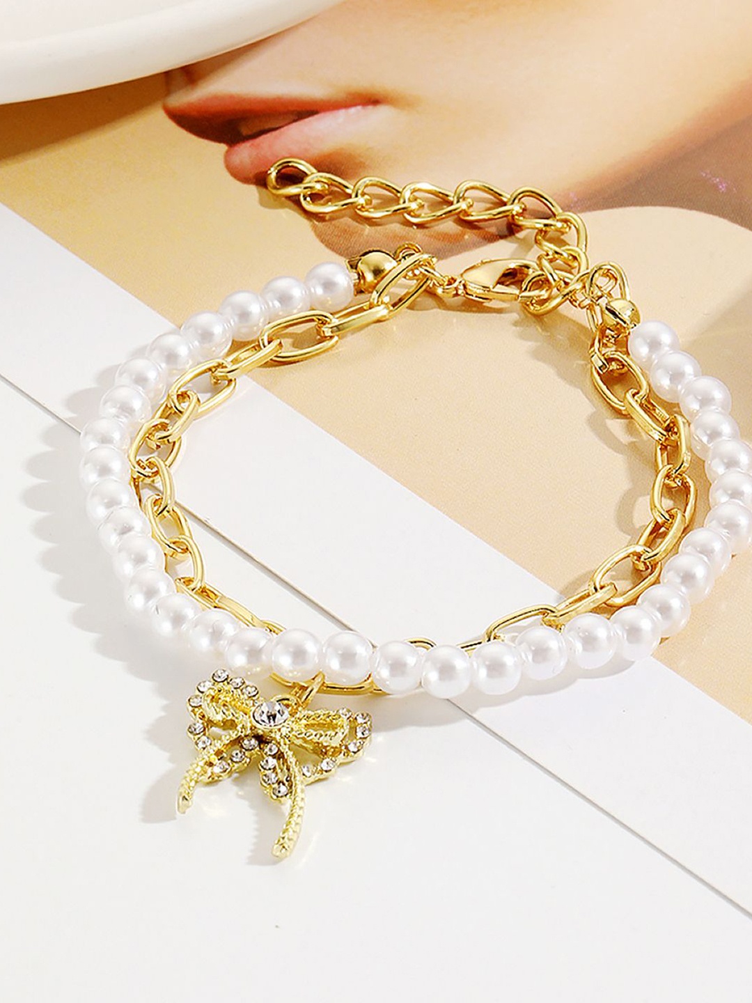 

StyleCast x Revolte Women Handcrafted Gold-Plated Charm Bracelet