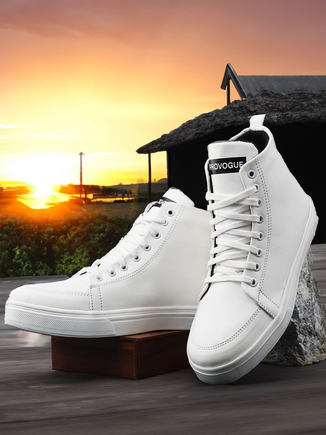 

Provogue Men Smart Casual Lace-Ups Sneakers, White