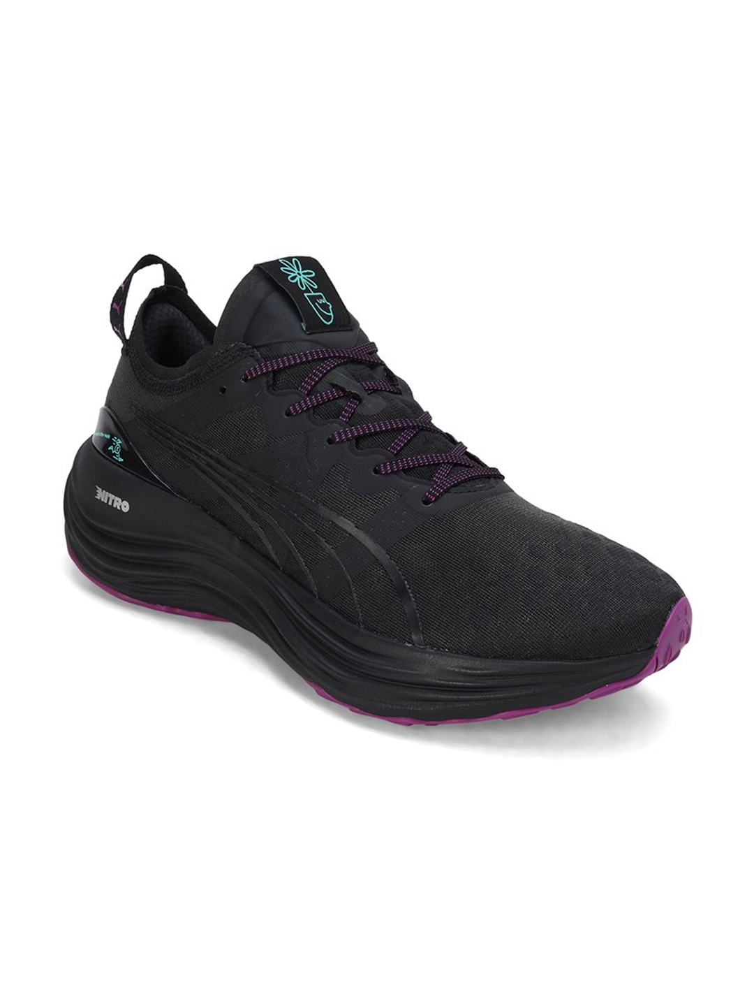 

Puma Ciele ForeverRun Nitro Men Textured Running Shoes, Black