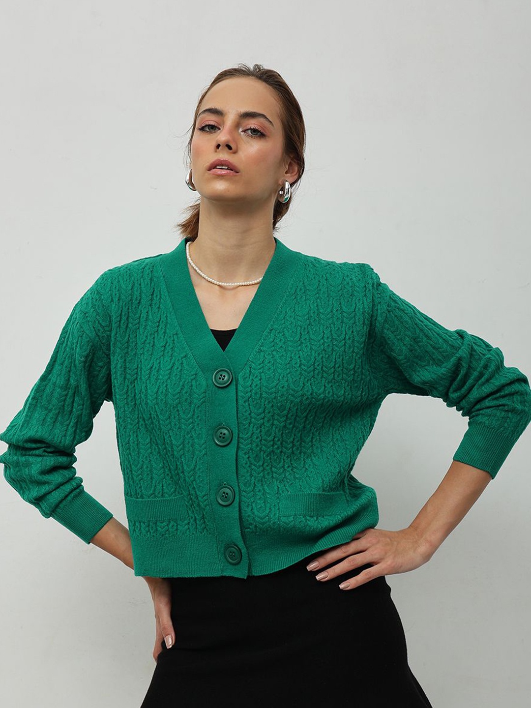 

STREET 9 Women Cardigan, Green