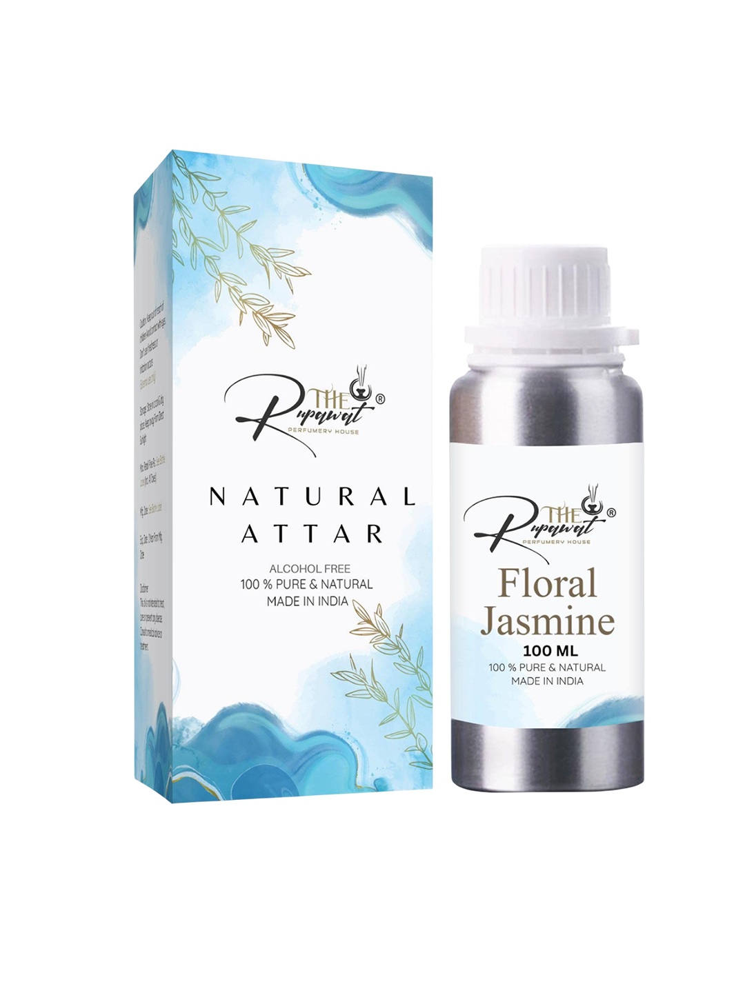 

THE RUPAWAT Perfumery House Floral Jasmine 100% Natural Alcohol Free Attar - 100 ml, Transparent