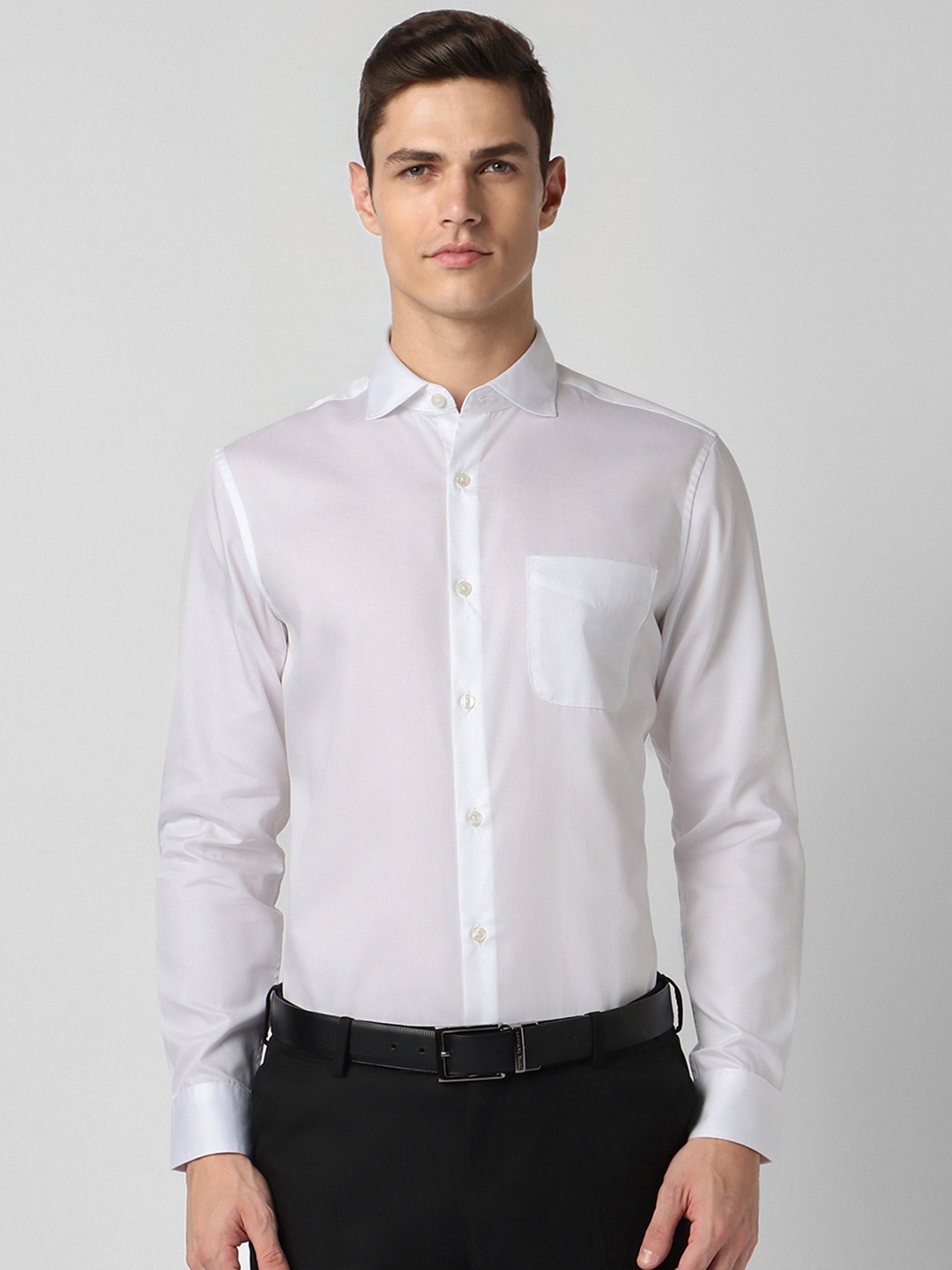 

Peter England Elite Men White Slim Fit Formal Shirt