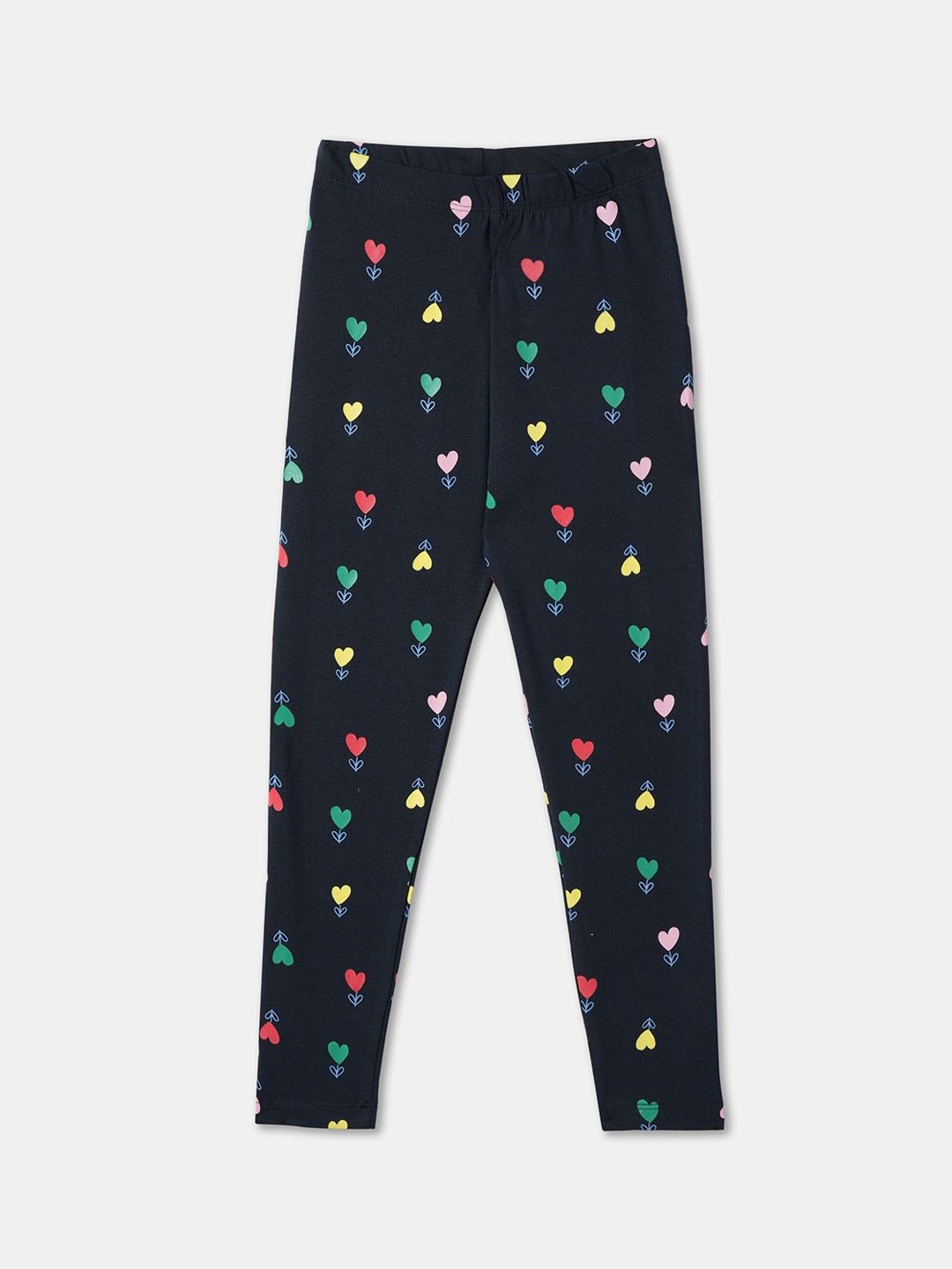 

R&B Mid-Rise Ankle-Length Leggings, Navy blue