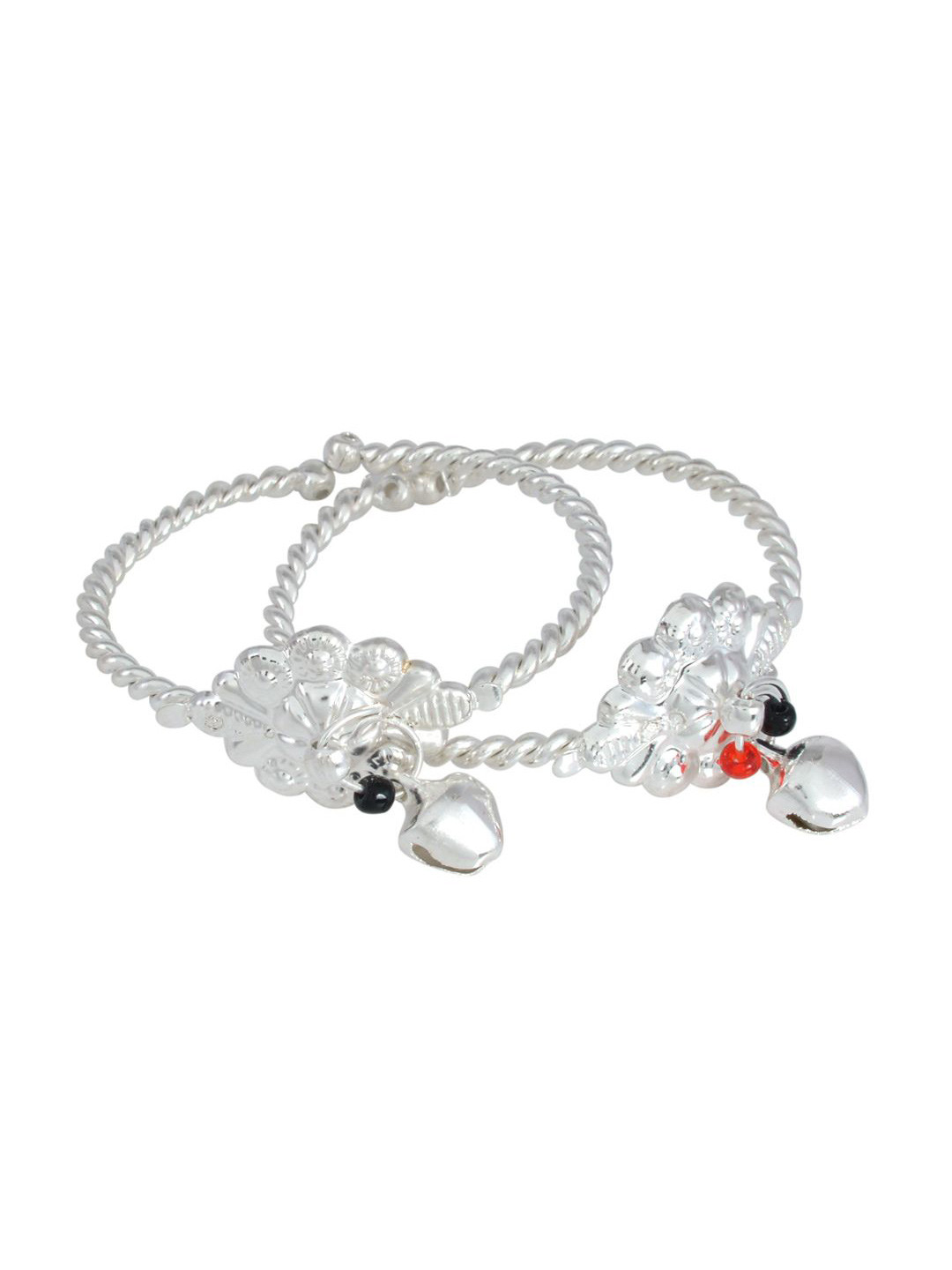 

MEMOIR Unisex Kids 2 Brass Antique Silver-Plated Charm Bracelet
