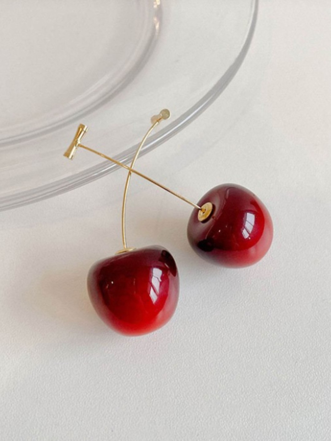 

SUBHAGALANKAR Contemporary Drop Earrings, Red