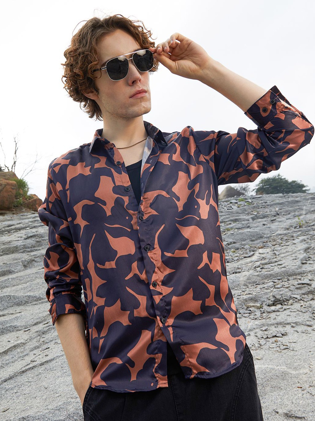 

Campus Sutra Men Comfort Opaque Printed Casual Shirt, Multi