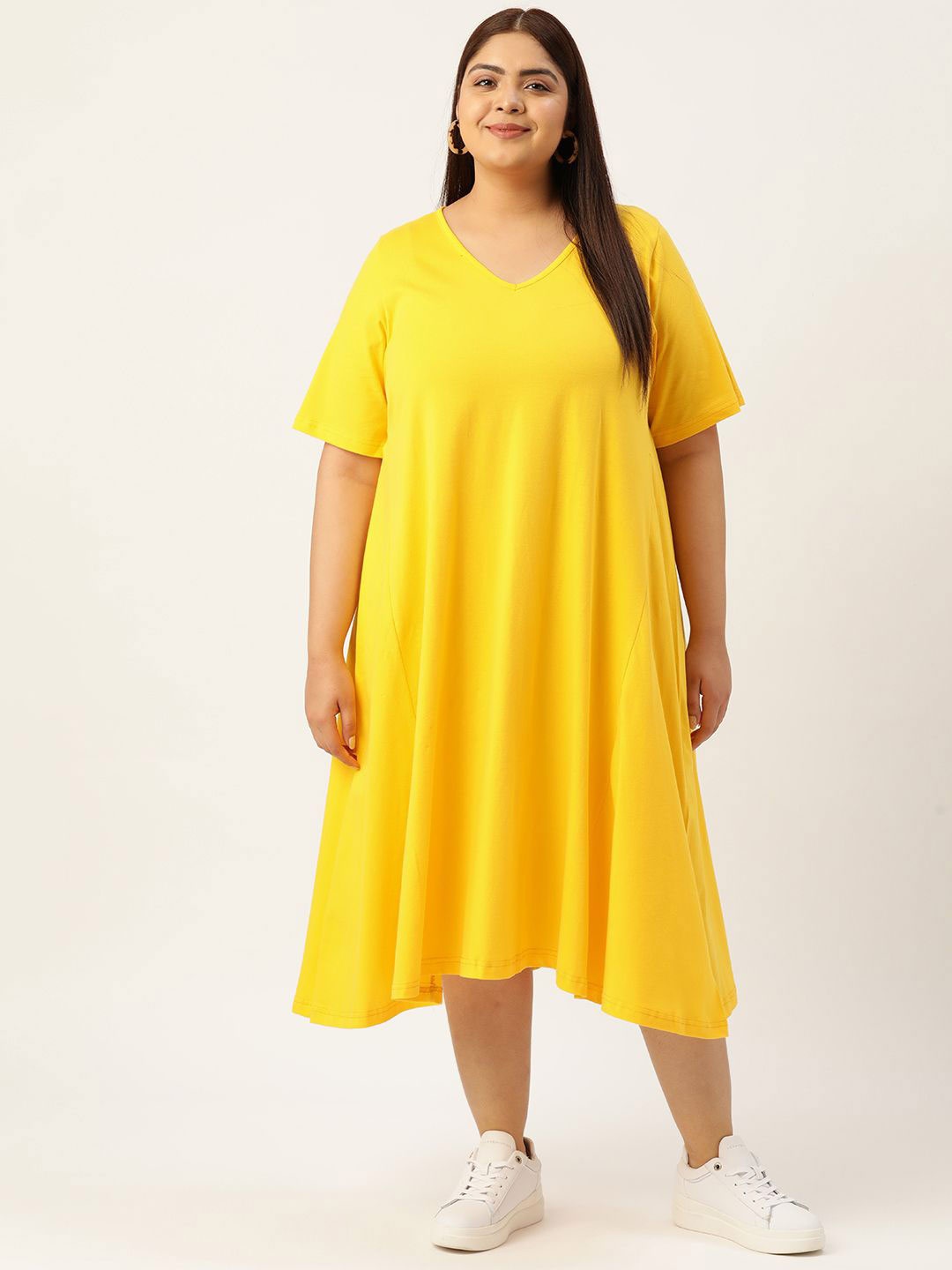 

theRebelinme A-Line Midi Dress, Yellow