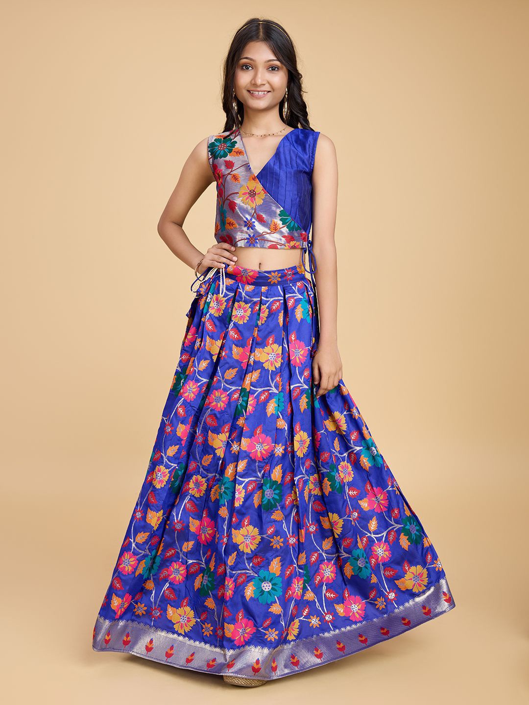 

Tasarika Girls Ready to Wear Lehenga &, Violet