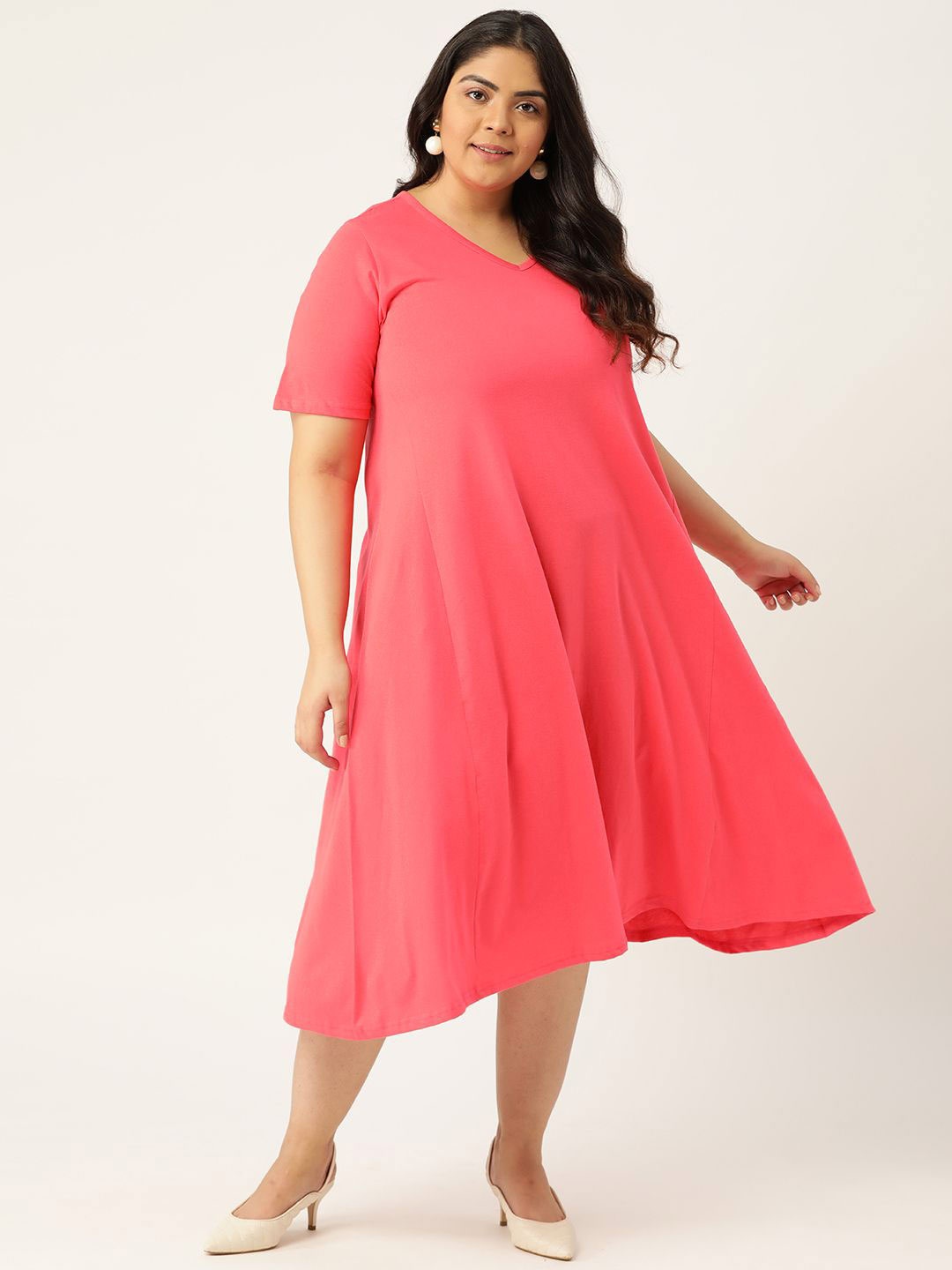 

theRebelinme A-Line Midi Dress, Fuchsia