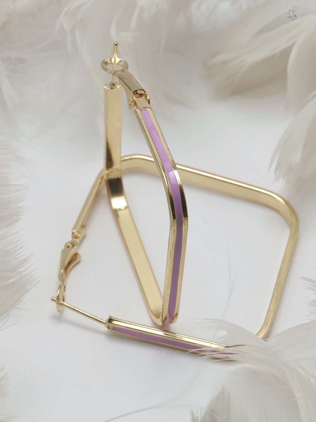 

Maansh Contemporary Hoop Earrings, Purple