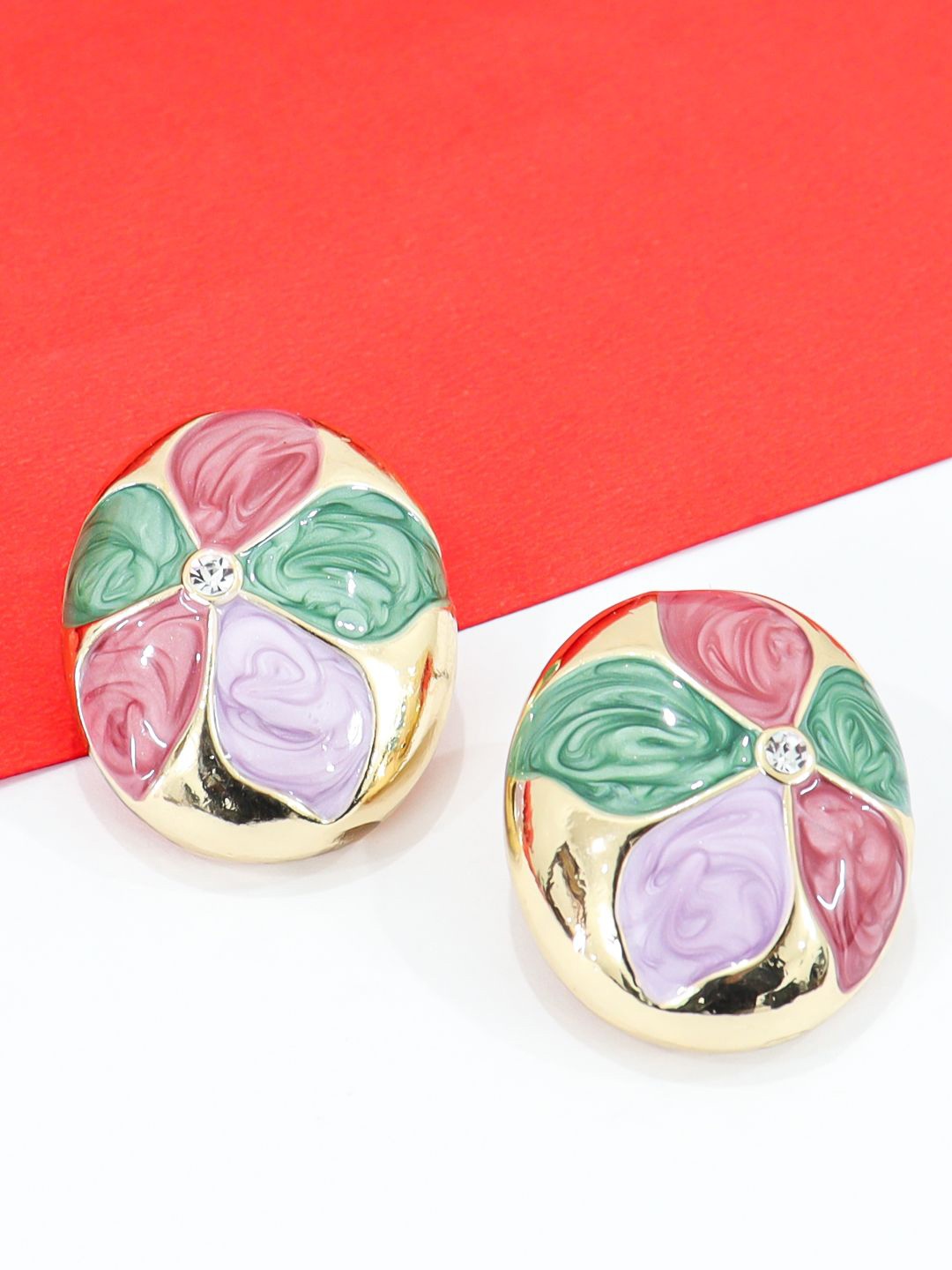 

FIMBUL Floral Studs Earrings, Multi