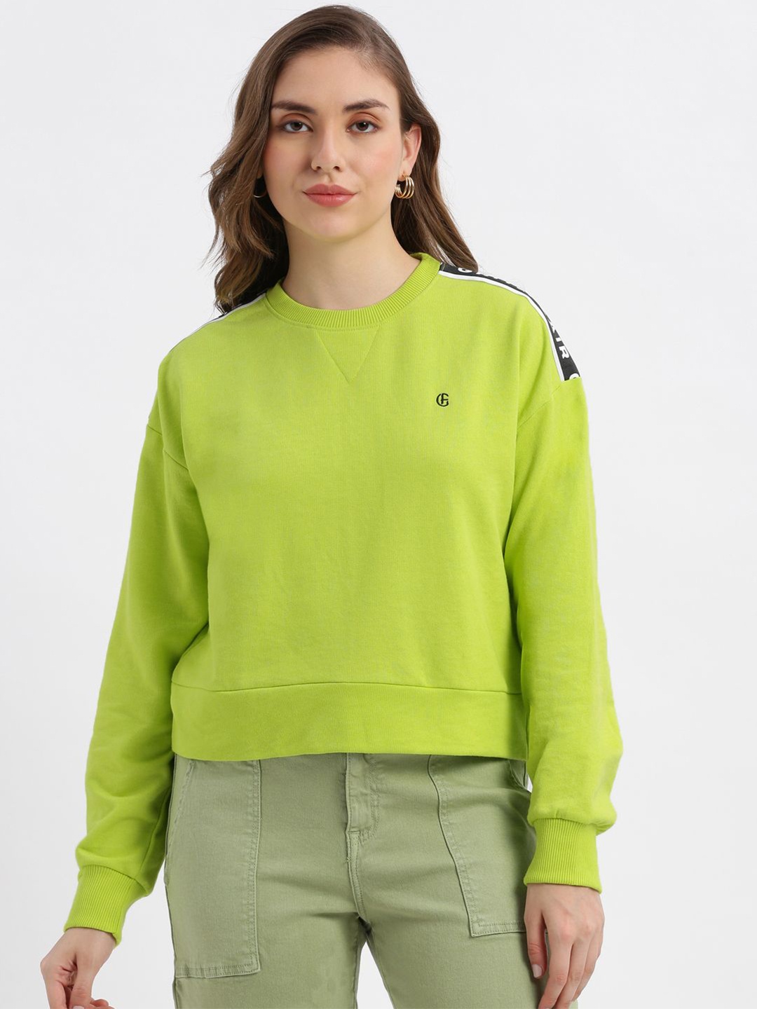 

Grit and Flair Women Sweatshirt, Green