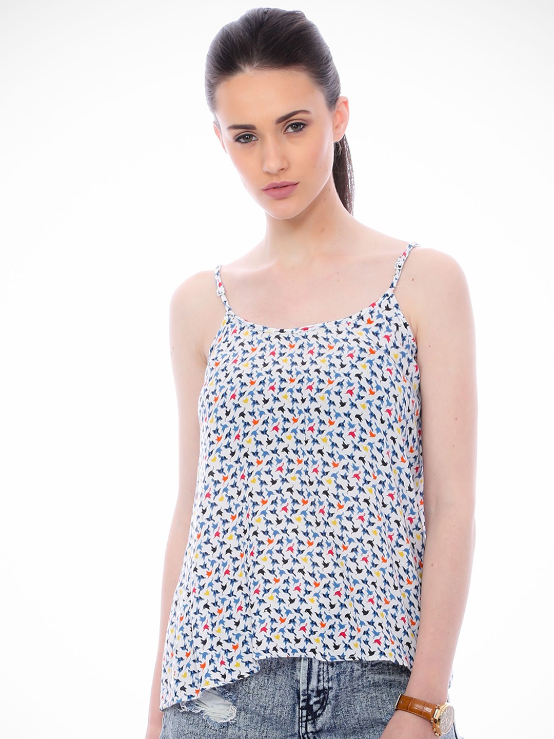 

BAESD Floral Print Chiffon Top, Multi