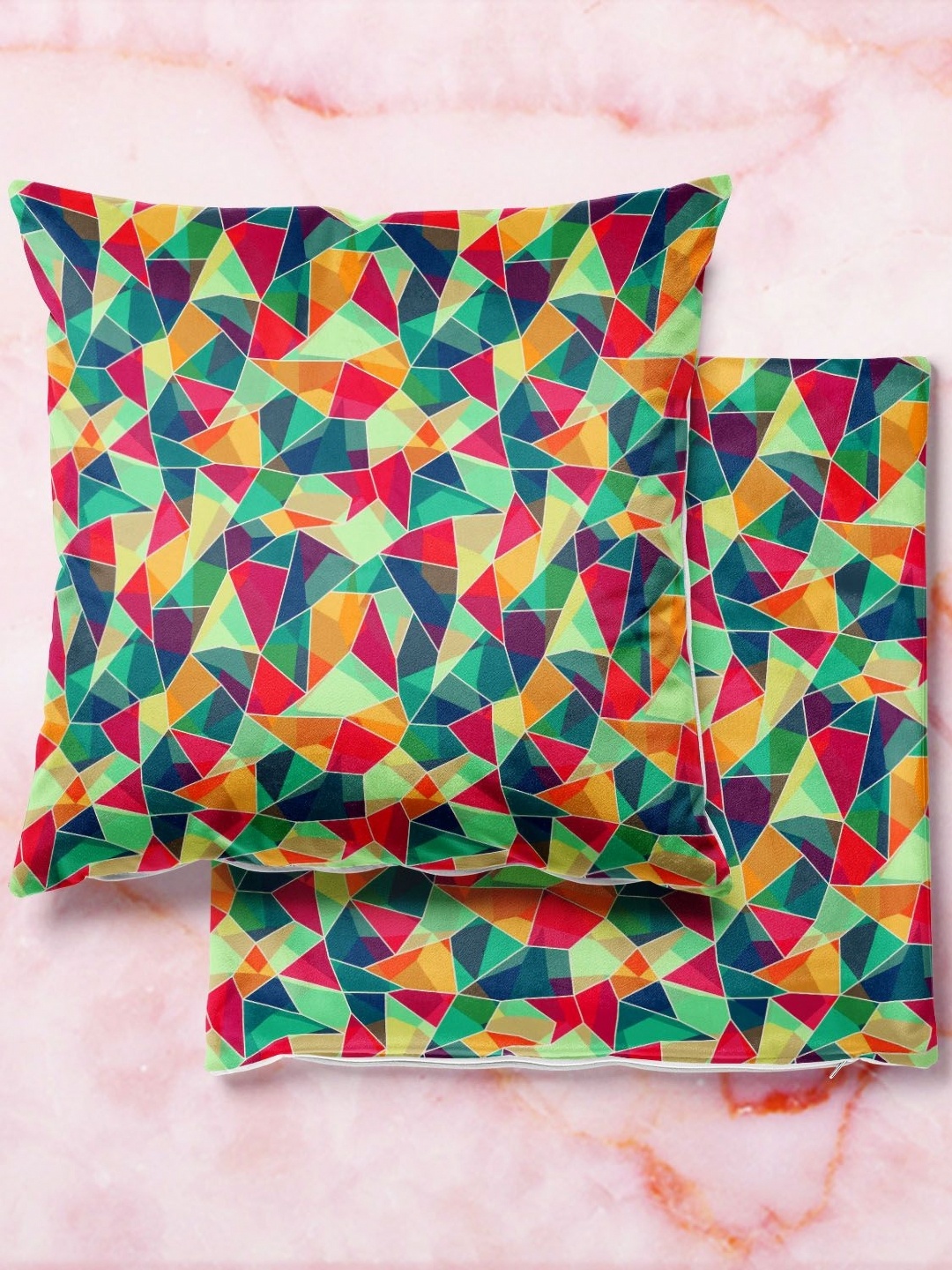 

ArtzFolio Multicoloured Set of 2 Velvet Square Cushion Covers, Multi