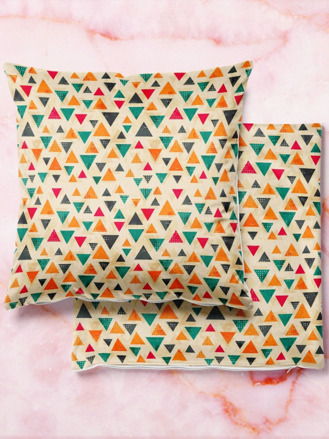 

ArtzFolio Multicoloured Set of 2 Velvet Square Cushion Covers, Multi