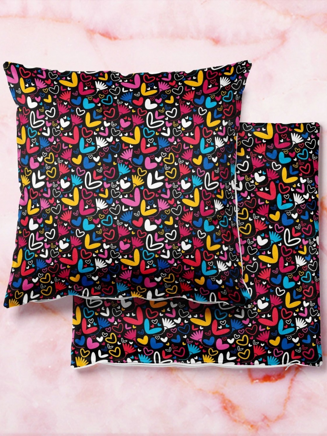 

ArtzFolio Multicoloured Set of 2 Square Cushion Covers, Multi