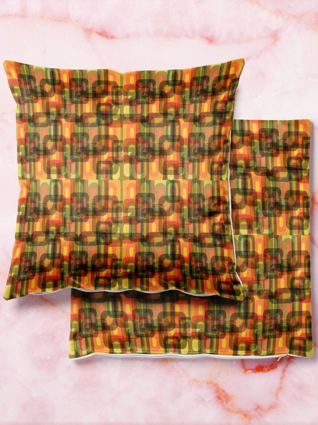 

ArtzFolio Multicoloured Set of 2 Square Cushion Covers, Multi