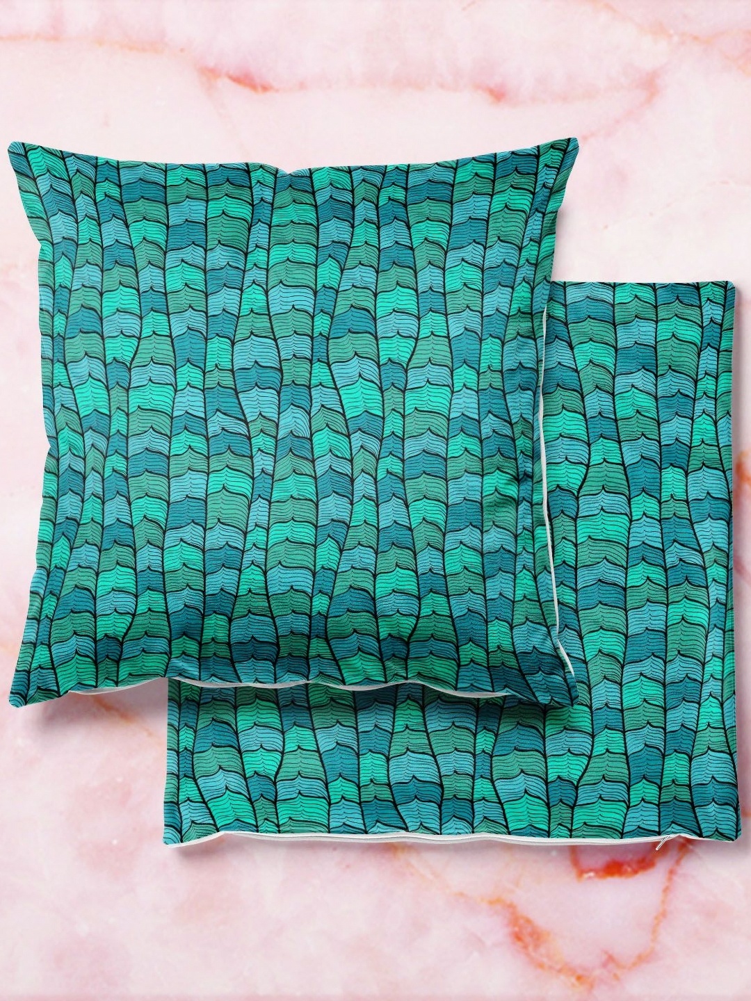 

ArtzFolio Multicoloured Set of 2 Velvet Square Cushion Covers, Multi