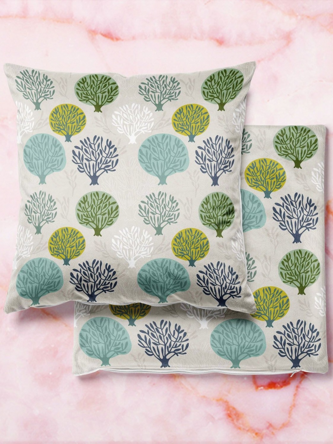 

ArtzFolio Multicoloured Set of 2 Velvet Square Cushion Covers, Multi