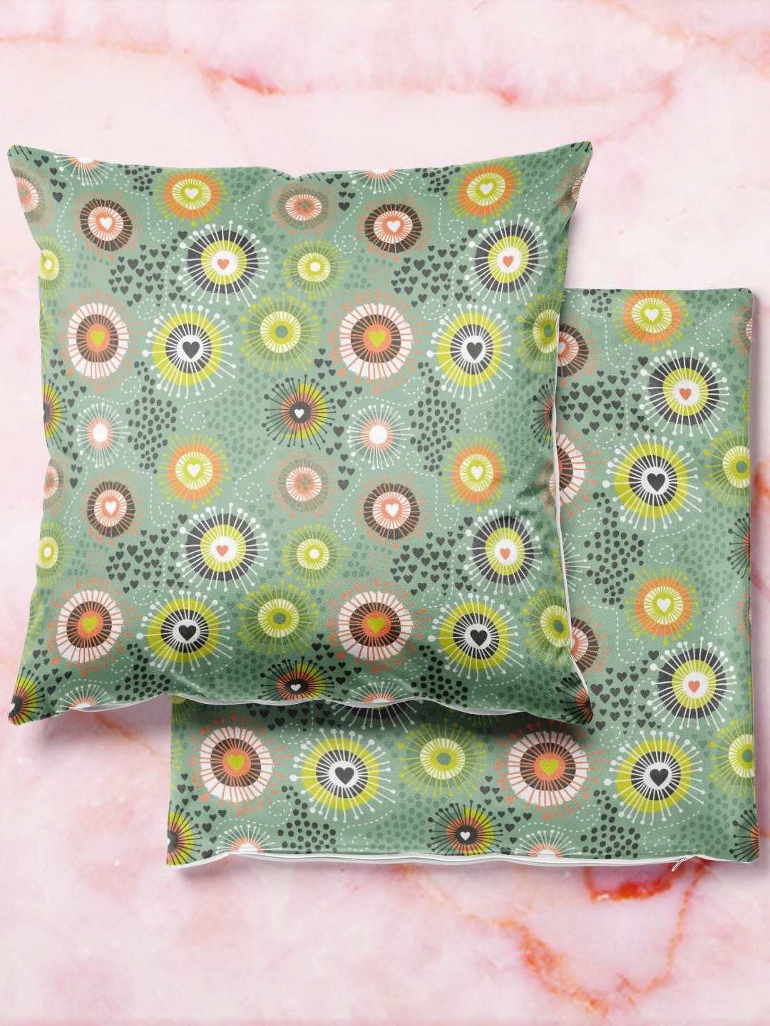 

ArtzFolio Multicoloured Set of 2 Velvet Square Cushion Covers, Multi