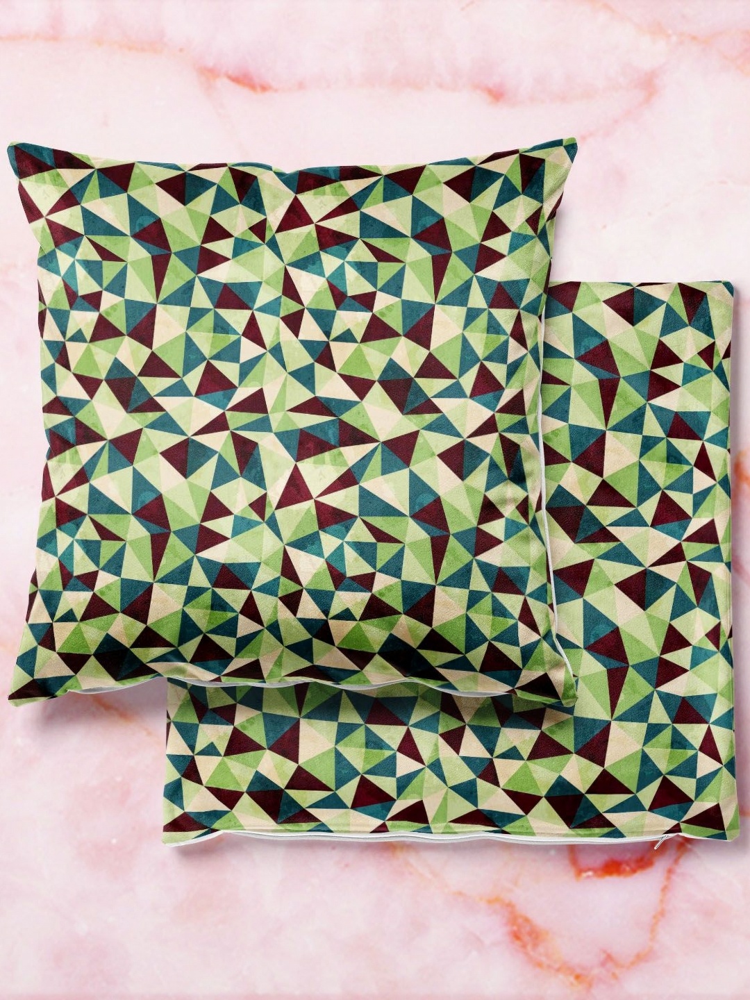 

ArtzFolio Multicoloured Set of 2 Velvet Square Cushion Covers, Multi