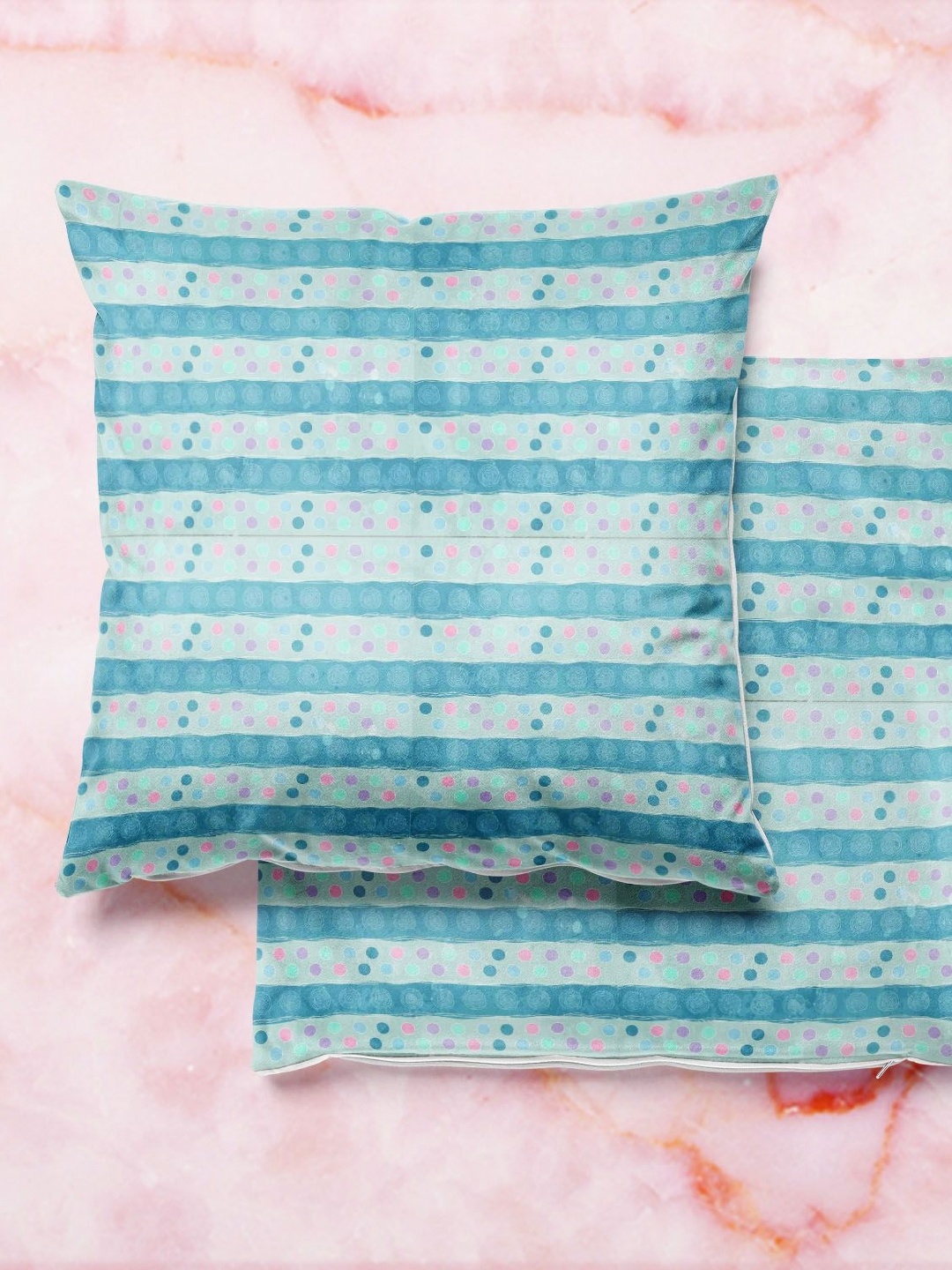 

ArtzFolio Multicoloured Set of 2 Velvet Square Cushion Covers, Multi