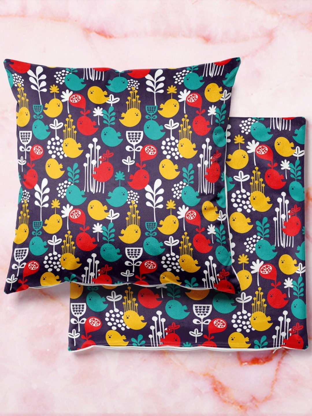 

ArtzFolio Multicoloured Set of 2 Square Cushion Covers, Multi