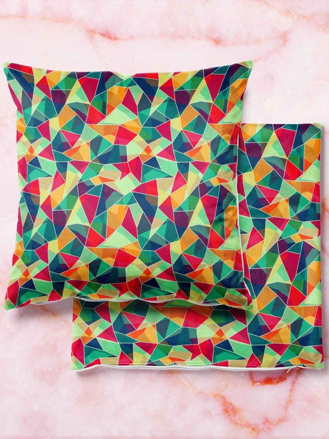 

ArtzFolio Multicoloured Set of 2 Square Cushion Covers, Multi
