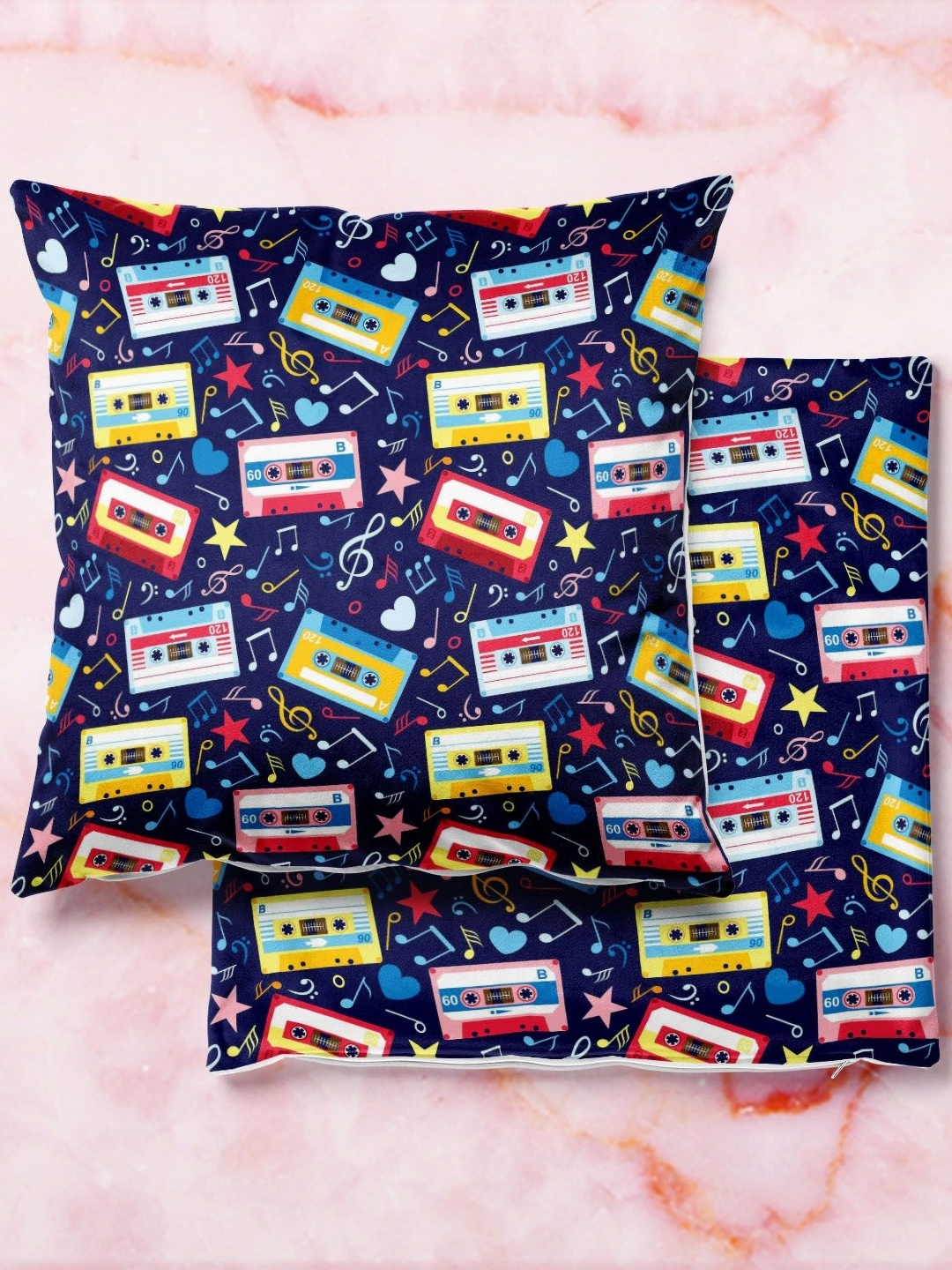 

ArtzFolio Multicoloured Set of 2 Square Cushion Covers, Multi