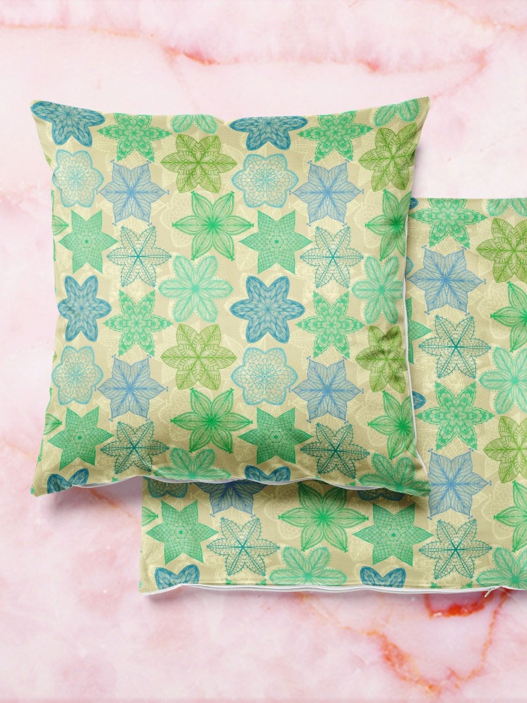 

ArtzFolio Multicoloured Set of 2 Square Cushion Covers, Multi
